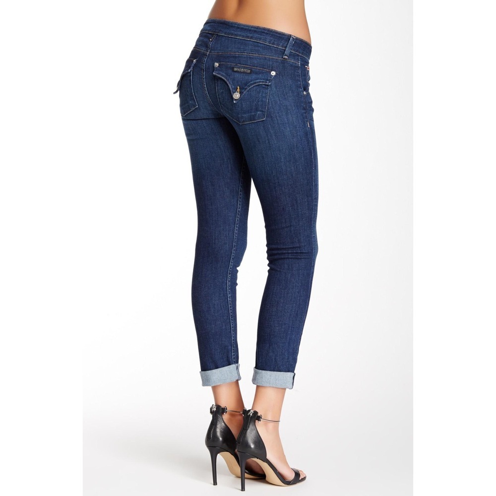 Hudson Bacara crop strtaight  cuffed  jeans blue navy Women‎ Size 29